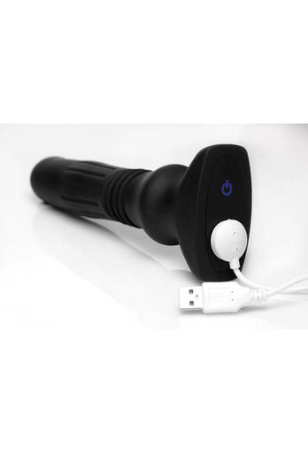 XR Brands - Thunderplugs - Silicone Swelling & Thrusting Plug with Remote Control - Stag Shop