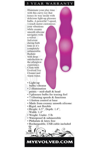 Evolved - Afterglow - Light Up Vibrator - Pink - Stag Shop