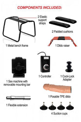 XR Brands - Lovebotz - 4 in 1 Bangin Bench with Sex Machine - Pre Order - Stag Shop