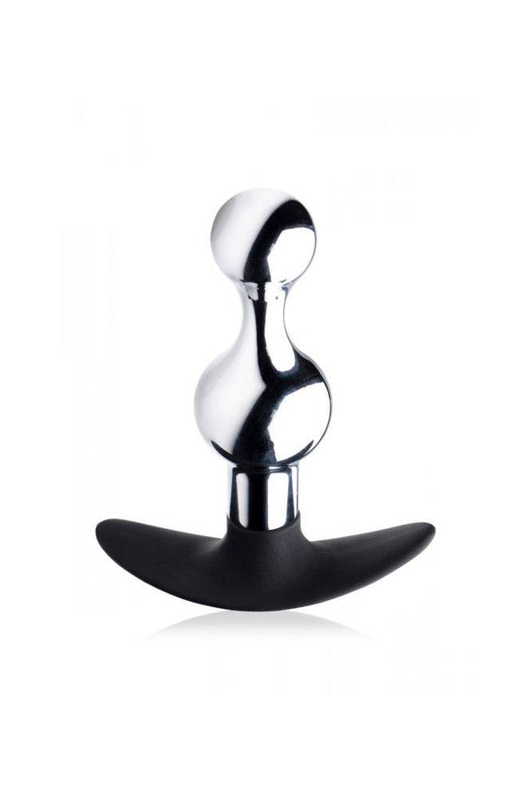 XR Brands - Master Series - Dark Drop Metal and Silicone Beaded Anal Plug - Stag Shop