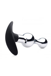 XR Brands - Master Series - Dark Drop Metal and Silicone Beaded Anal Plug - Stag Shop