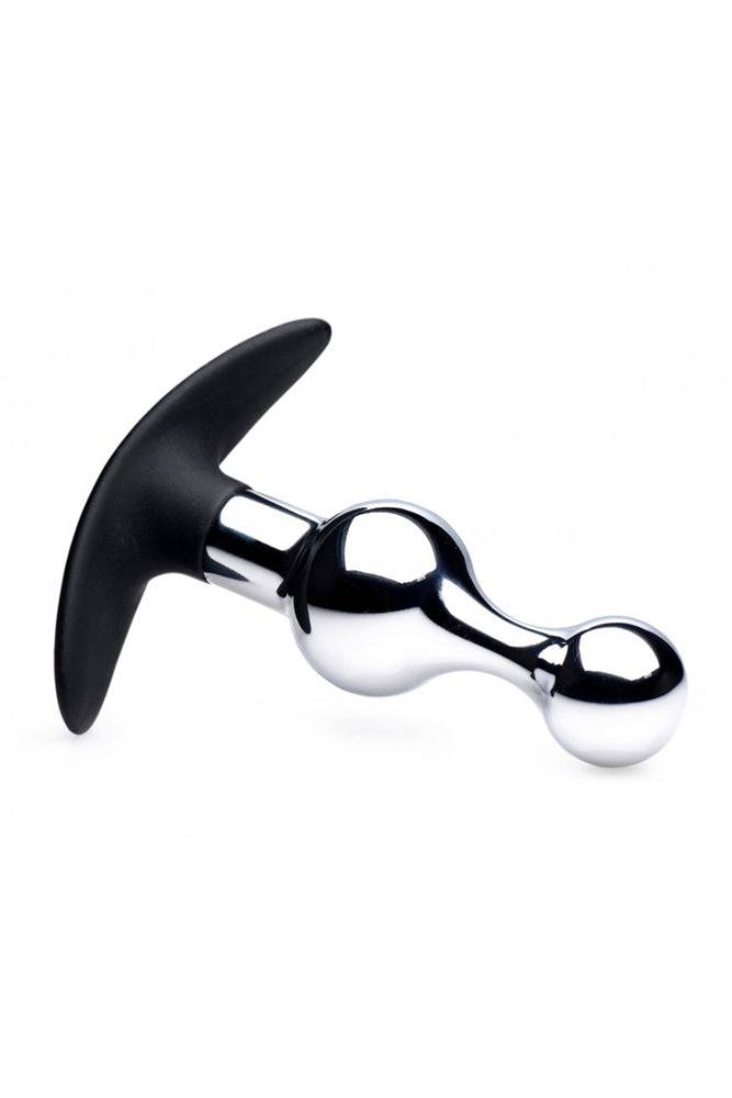 XR Brands - Master Series - Dark Drop Metal and Silicone Beaded Anal Plug - Stag Shop