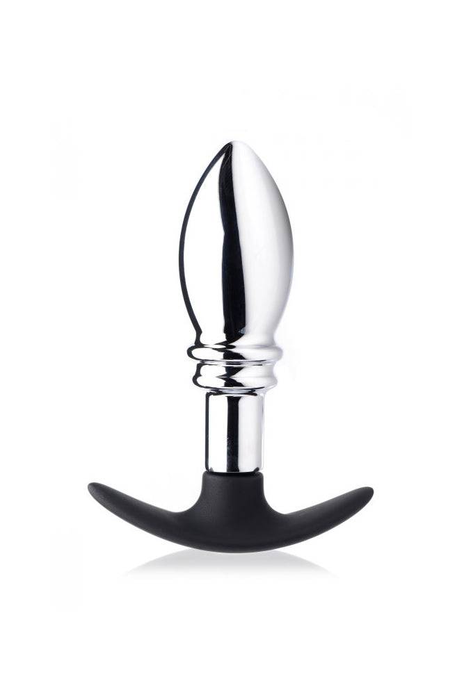 XR Brands - Master Series - Dark Stopper Metal and Silicone Anal Plug - Stag Shop