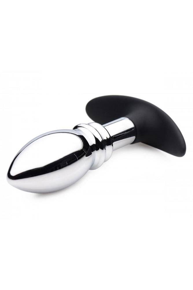 XR Brands - Master Series - Dark Stopper Metal and Silicone Anal Plug - Stag Shop