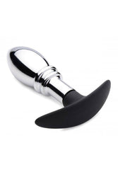 XR Brands - Master Series - Dark Stopper Metal and Silicone Anal Plug - Stag Shop
