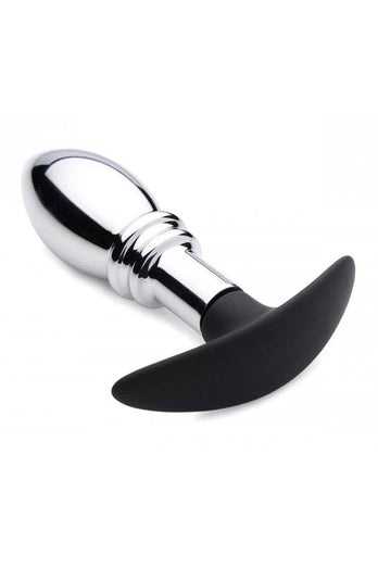 XR Brands - Master Series - Dark Stopper Metal and Silicone Anal Plug - Stag Shop