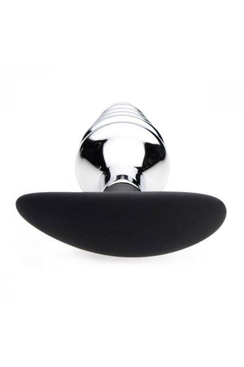 XR Brands - Master Series - Dark Hive Metal and Silicone Ribbed Anal Plug - Stag Shop