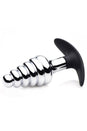 XR Brands - Master Series - Dark Hive Metal and Silicone Ribbed Anal Plug - Stag Shop