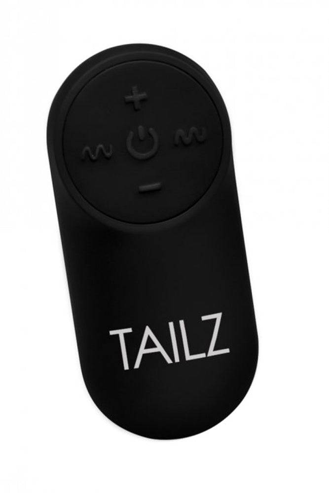 XR Brands - Tailz - White Fox Vibrating Anal Plug with Remote - Stag Shop