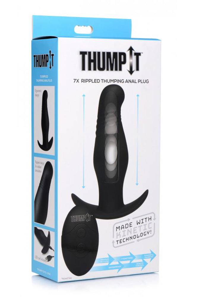 XR Brands - THUMP IT - Kinetic Thumping Vibrating Anal Plug - Stag Shop
