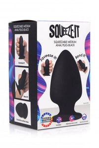 Thumbnail for XR Brands - Squeeze-It - Squeezable Silicone Anal Plug - Medium - Stag Shop