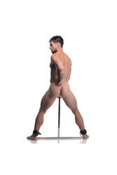 XR Brands - Master Series - Squat Anal Impaler with Spreader Bar - Silver - Stag Shop