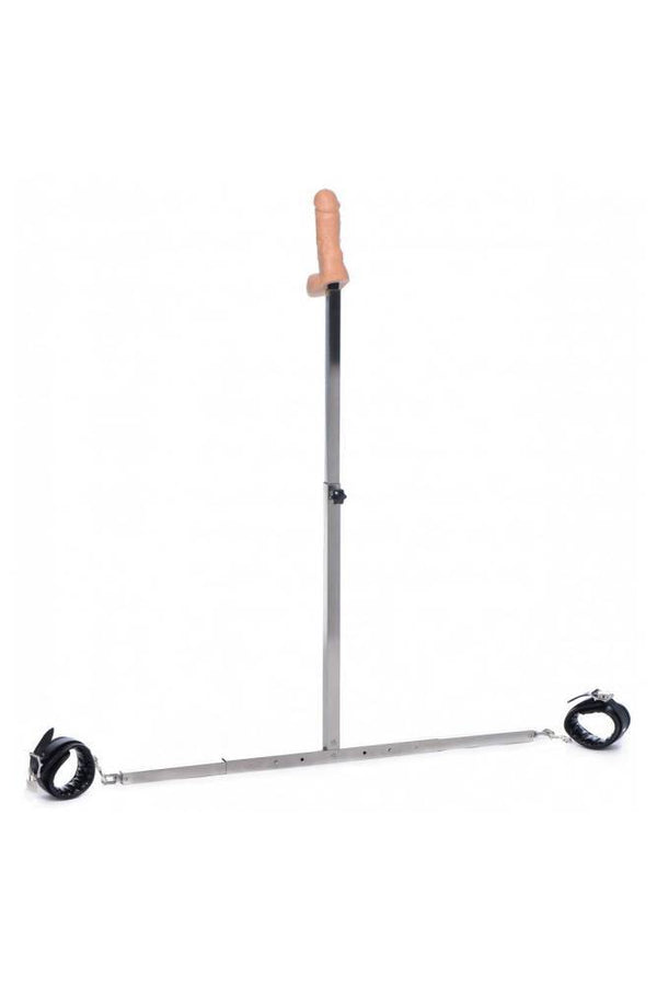 XR Brands - Master Series - Squat Anal Impaler with Spreader Bar - Silver - Stag Shop