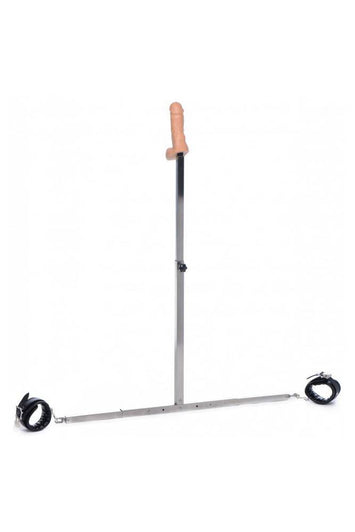 XR Brands - Master Series - Squat Anal Impaler with Spreader Bar - Silver - Stag Shop