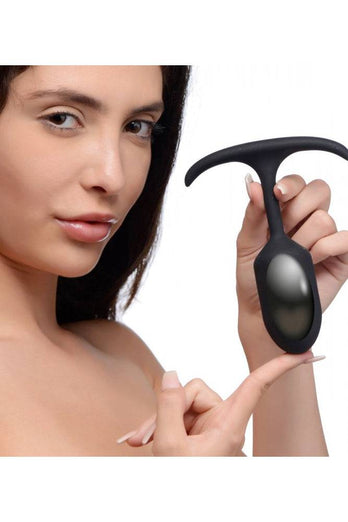 XR Brands - Heavy Hitters - Premium Silicone Weighted Anal Plug - Medium - Stag Shop