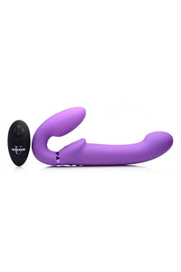 Thumbnail for XR Brands - Strap U - Ergo-Fit G-Pulse Inflatable & Vibrating Strapless Strap-On - Purple - Stag Shop