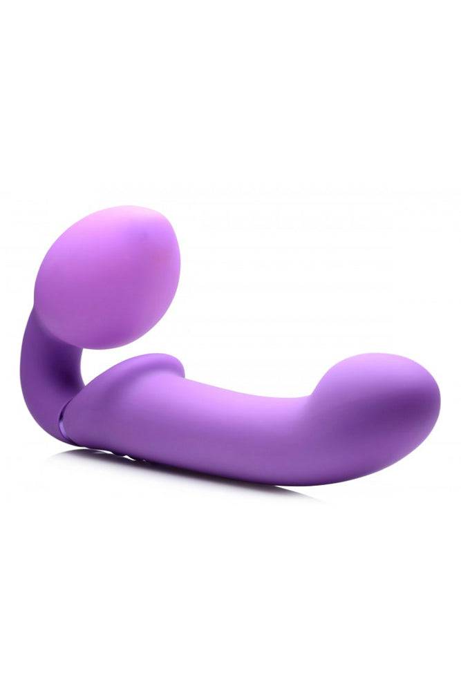 XR Brands - Strap U - Ergo-Fit G-Pulse Inflatable & Vibrating Strapless Strap-On - Purple - Stag Shop