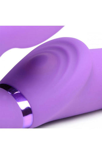 XR Brands - Strap U - Ergo-Fit G-Pulse Inflatable & Vibrating Strapless Strap-On - Purple - Stag Shop