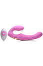 XR Brands - Strap U - 15X U-Pulse Pulse & Vibe Strapless Strap-on w/ Remote - Pink - Stag Shop