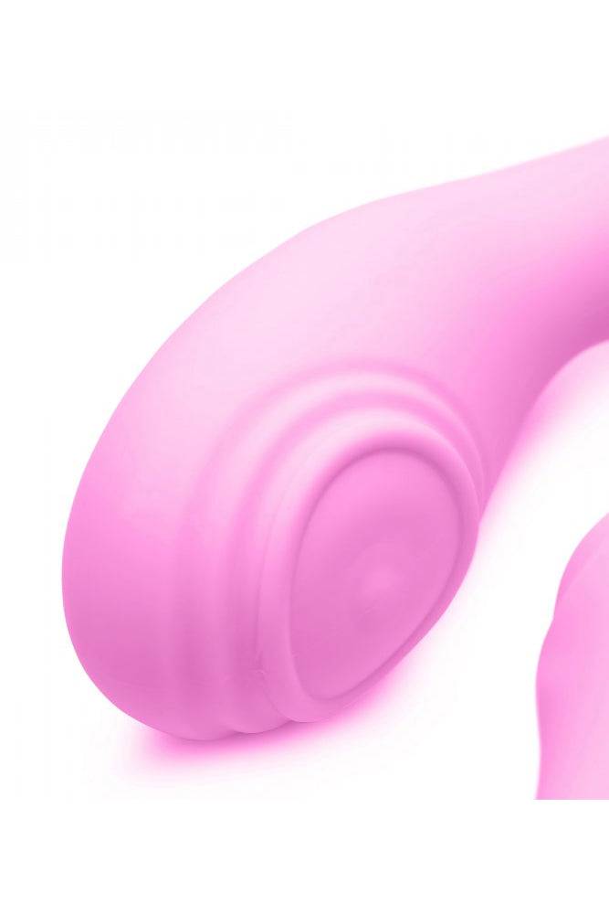 XR Brands - Strap U - 15X U-Pulse Pulse & Vibe Strapless Strap-on w/ Remote - Pink - Stag Shop
