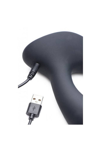 XR Brands - Alpha-Pro - 10X P-Pulse Prostate Massager - Black - Stag Shop