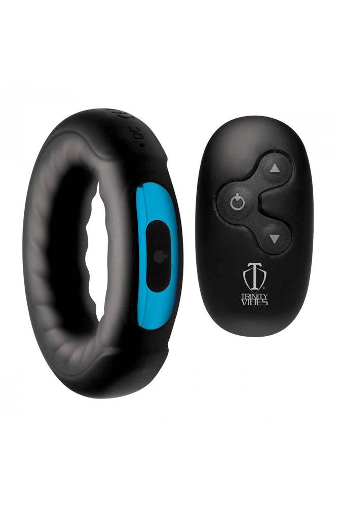 XR Brands - Power Performance Vibrating Silicone Cock Ring - Black - Stag Shop