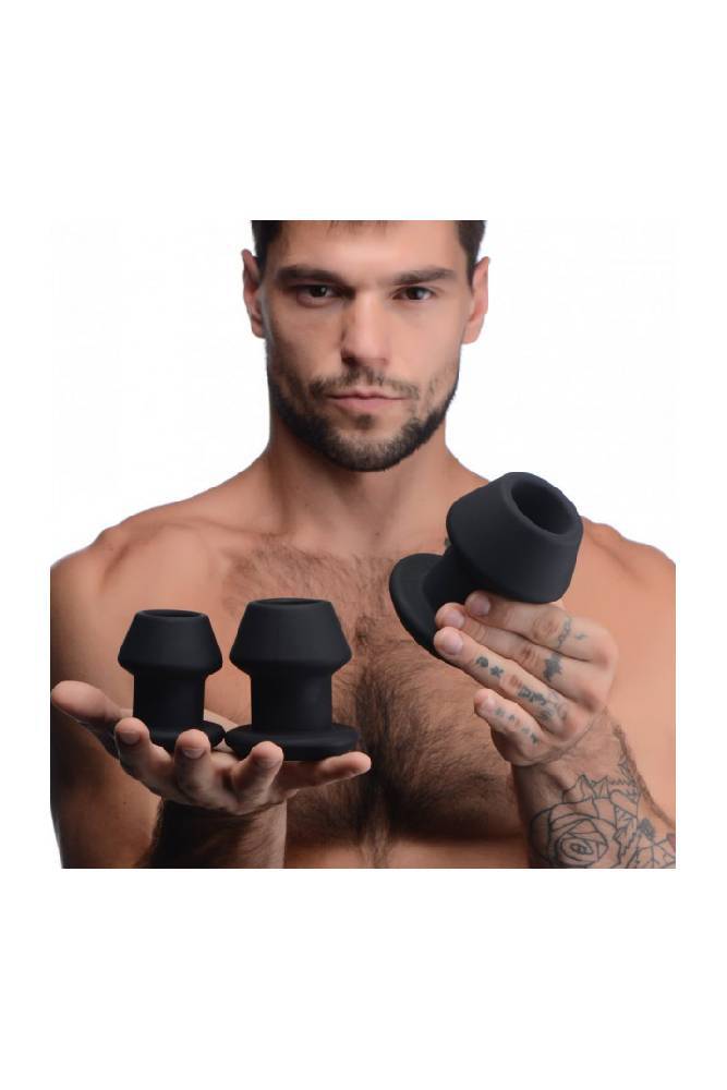 XR Brands - Master Series - Gape-Grommets Anal Dilator Set - Black - Stag Shop