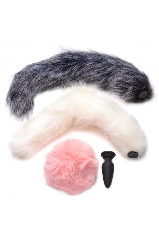 XR Brands - Tailz - Snap-On Silicone Plug with 3 Interchangeable Tails - Stag Shop