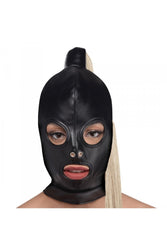 XR Brands - Strict - Ponytail Bondage Hood - Black - Stag Shop