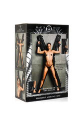 XR Brands - Master Series - St. Andrew's Cross - Black - Stag Shop