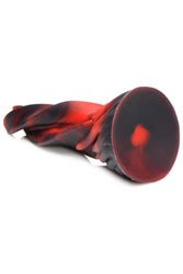 XR Brands - Creature Cocks - Hell Kiss Twisted Tongues Silicone Dildo - Red/Black - Stag Shop