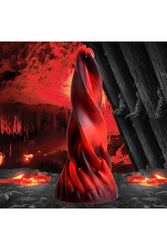 XR Brands - Creature Cocks - Hell Kiss Twisted Tongues Silicone Dildo - Red/Black - Stag Shop