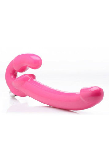 XR Brands - Strap U - 7X Revolver Slim 8 Inch Vibrating Strapless Strap-on - Pink - Stag Shop