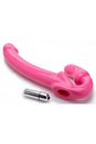 XR Brands - Strap U - 7X Revolver Slim 8 Inch Vibrating Strapless Strap-on - Pink - Stag Shop