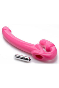 Thumbnail for XR Brands - Strap U - 7X Revolver Slim 8 Inch Vibrating Strapless Strap-on - Pink - Stag Shop