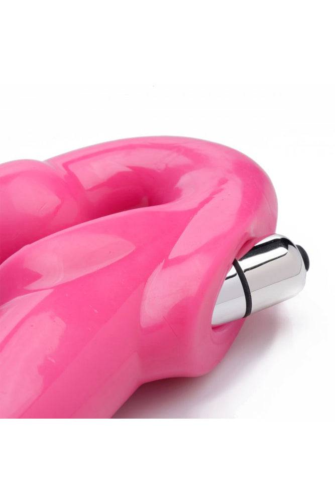 XR Brands - Strap U - 7X Revolver Slim 8 Inch Vibrating Strapless Strap-on - Pink - Stag Shop