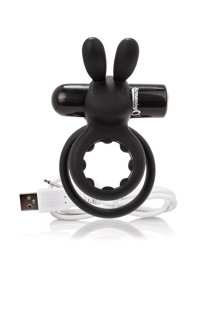 Screaming O - Charged - O Hare Rechargeable Rabbit Cock Ring - Black - Stag Shop
