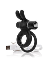 Screaming O - Charged - O Hare Rechargeable Rabbit Cock Ring - Black - Stag Shop