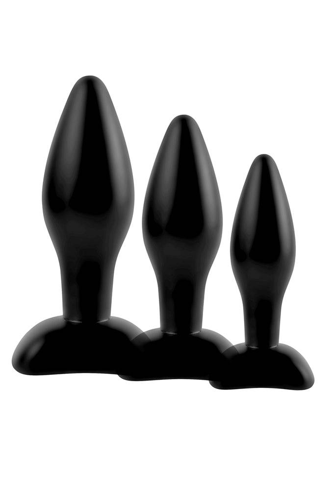 Pipedream - Anal Fantasy - Silicone Plug - Black - Assorted Sizes - Stag Shop
