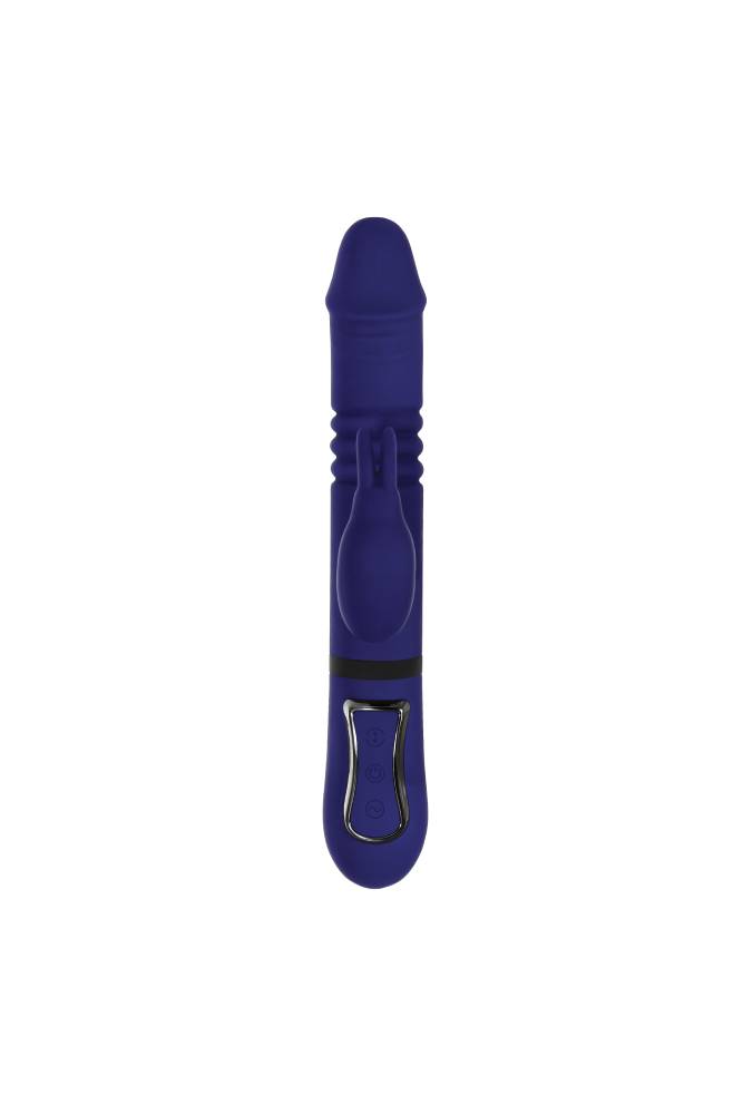 Evolved - Gender X - All In One Thrusting Rabbit Vibrator - Blue - Stag Shop