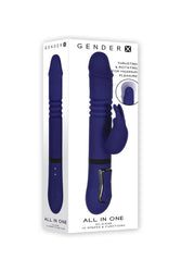 Evolved - Gender X - All In One Thrusting Rabbit Vibrator - Blue - Stag Shop