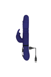 Evolved - Gender X - All In One Thrusting Rabbit Vibrator - Blue - Stag Shop