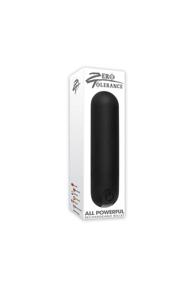 Zero Tolerance - All Powerful Rechargeable Bullet - Black - Stag Shop