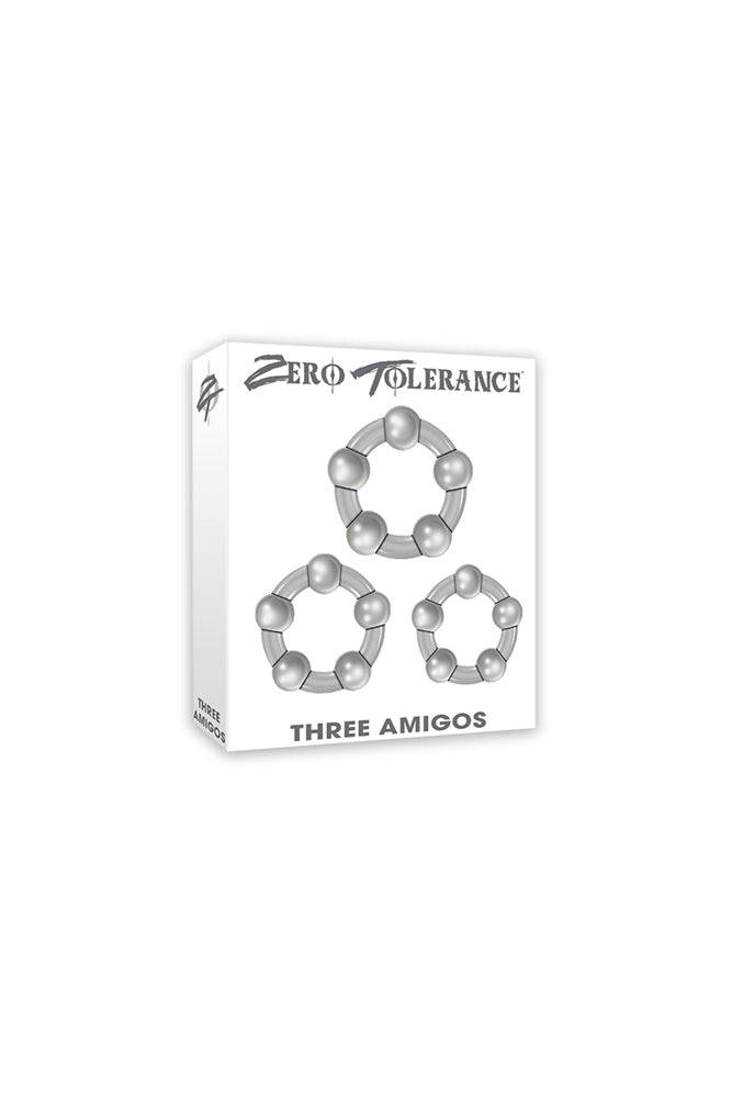 Zero Tolerance - Three Amigos Cock Ring Set - Clear - Stag Shop