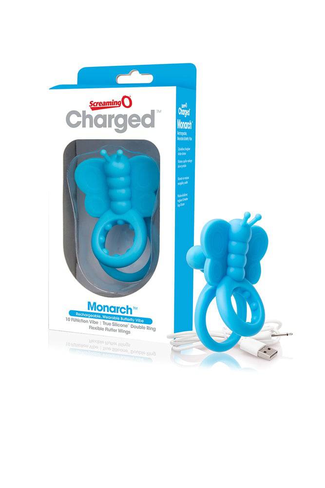 Screaming O - Charged - Monarch Rechargeable Cock Ring - Blue - Stag Shop