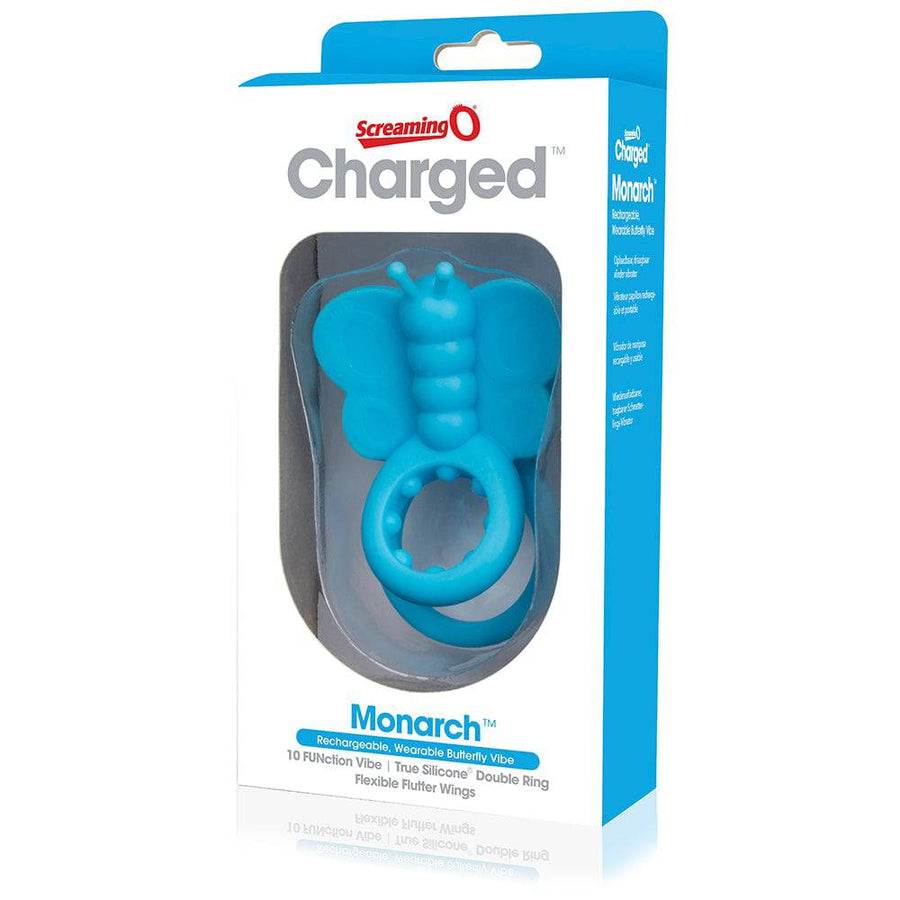 Screaming O - Charged - Monarch Rechargeable Cock Ring - Blue - Stag Shop
