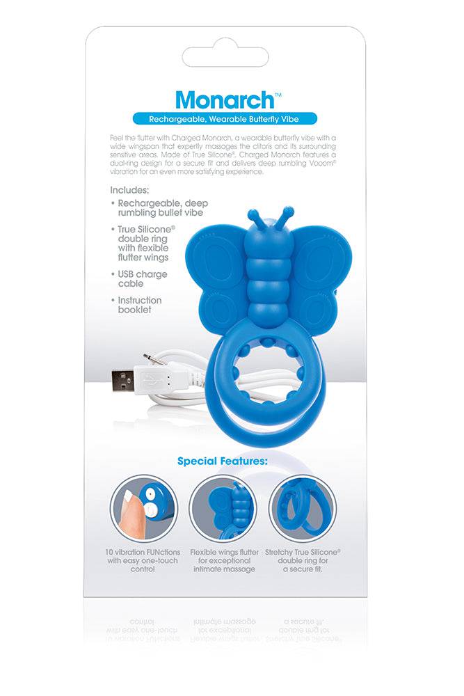 Screaming O - Charged - Monarch Rechargeable Cock Ring - Blue - Stag Shop