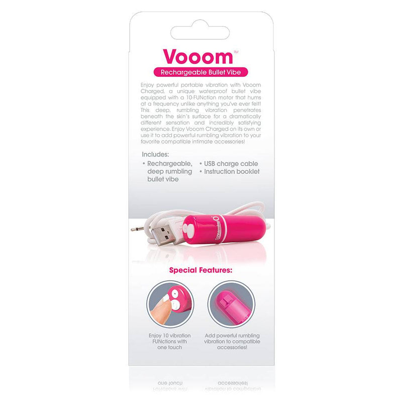 Screaming O - Charged - Vooom Rechargeable Bullet Vibrator - Assorted - Stag Shop