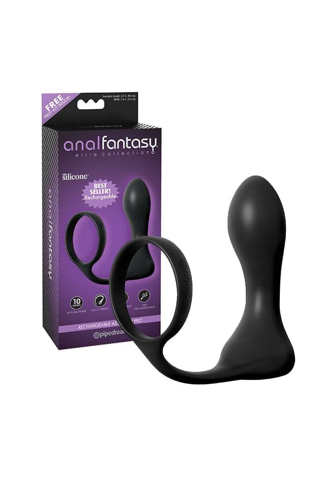 Pipedream - Anal Fantasy Elite - Ass-gasm Rechargeable Cock Ring Butt Plug - Black - Stag Shop