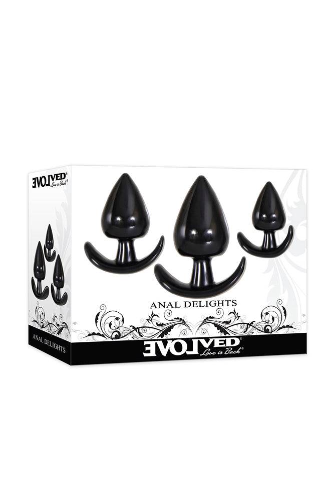 Evolved - Anal Delights Training Plug Kit - Black - Stag Shop